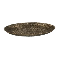 Schale Moon, Aus Aluminium, In Champagner, Rund