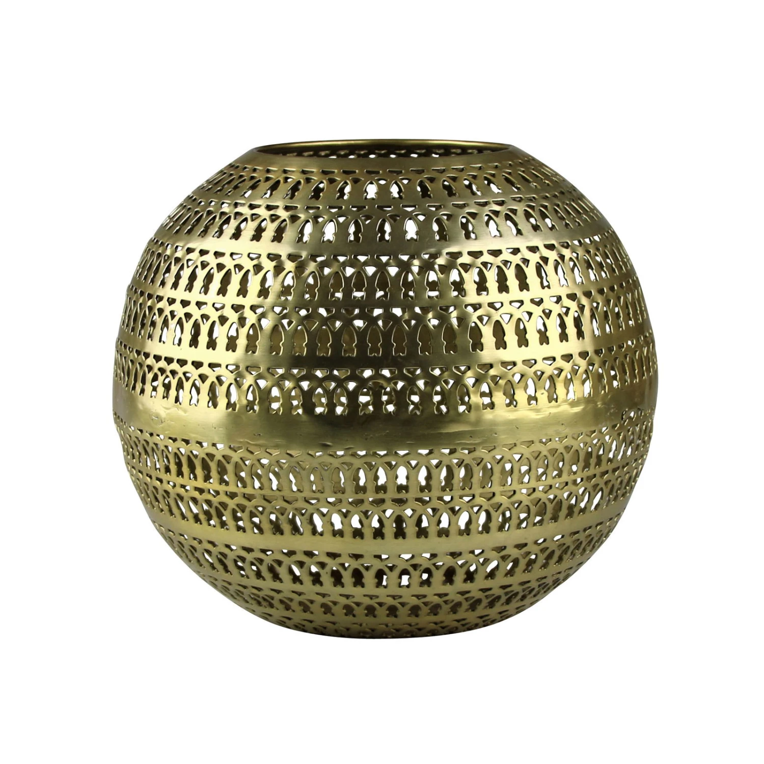 Windlichtkugel Gold 1 Windlichtkugel Gold