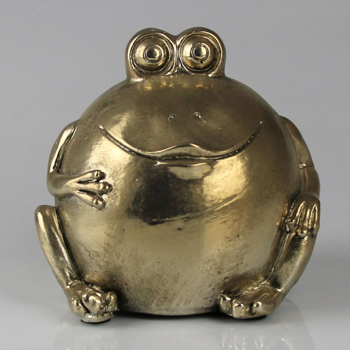 Dekofigur Frosch, Gold, H 14 Cm 1 Dekofigur Frosch, Gold, H 14 Cm