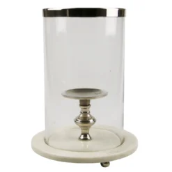 Windlicht, Silber, Höhe 37,5 Cm