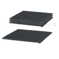 Schiefer-Dekoplatte, 4er-Set, Anthrazit, 30 X 30 X 0,5 Cm