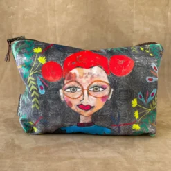 Kosmetiktasche, Bunt, Baumwolle, 25 X 18 Cm