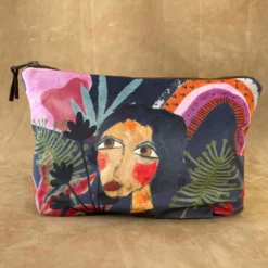 Kosmetiktasche, Bunt, Baumwolle, 25 X 18 Cm