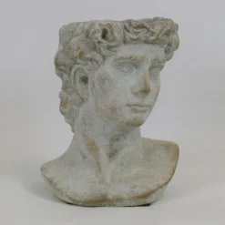 Zement-Pflanzkopf 'Caesar', Weiß