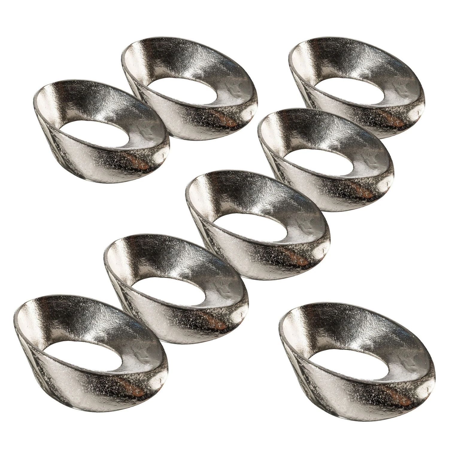Serviettenring Living, 8er-Set, Aluminium, Silber, 5,5 X 7,0 X 3,5 Cm 2 Serviettenring Living, 8er-Set, Aluminium, Silber, 5,5 X 7,0 X 3,5 Cm – Bild 2