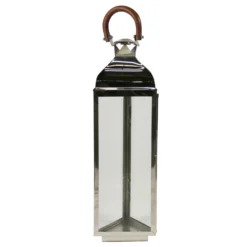 Laterne, Silber, Edelstahl, Holz