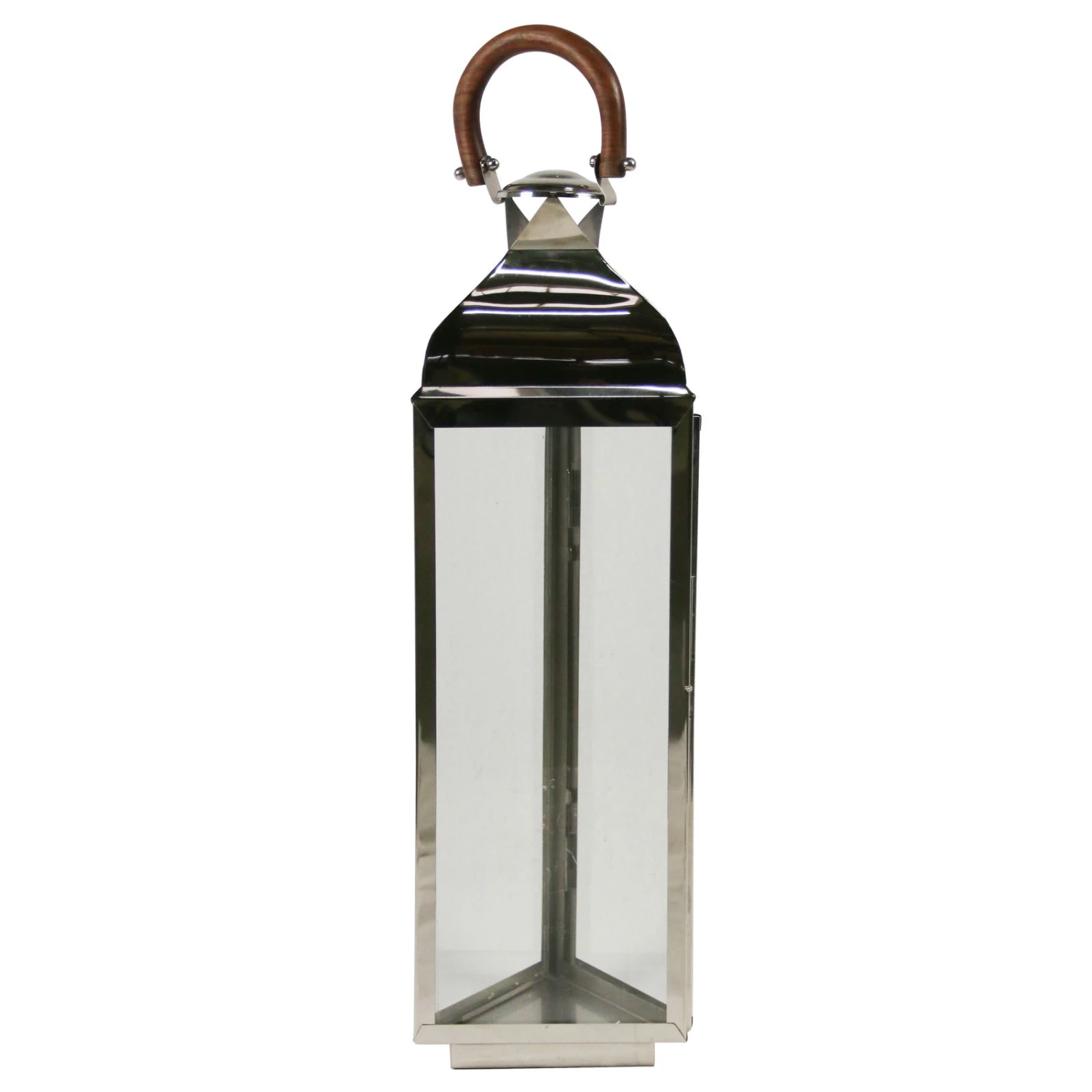 Laterne, Silber, Edelstahl, Holz 1 Laterne, Silber, Edelstahl, Holz