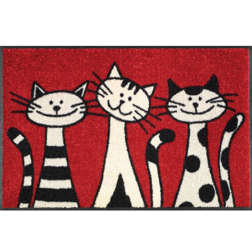 Kleen-Tex Fußmatte "Three Cats" 50 X 75 Cm 1 Kleen-Tex Fußmatte "Three Cats" 50 X 75 Cm