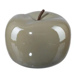 Dekoapfel PEARL, Keramik, Grau, 22 X 18 Cm