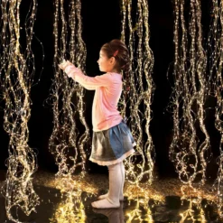 Kölle LED Regen 180 Lichter, Warmweiß, 2 M, Golddraht -Deutschland Garten Schatten Verkaufs-Shop 2040303430 LED Silberdraht RGB 7462 4