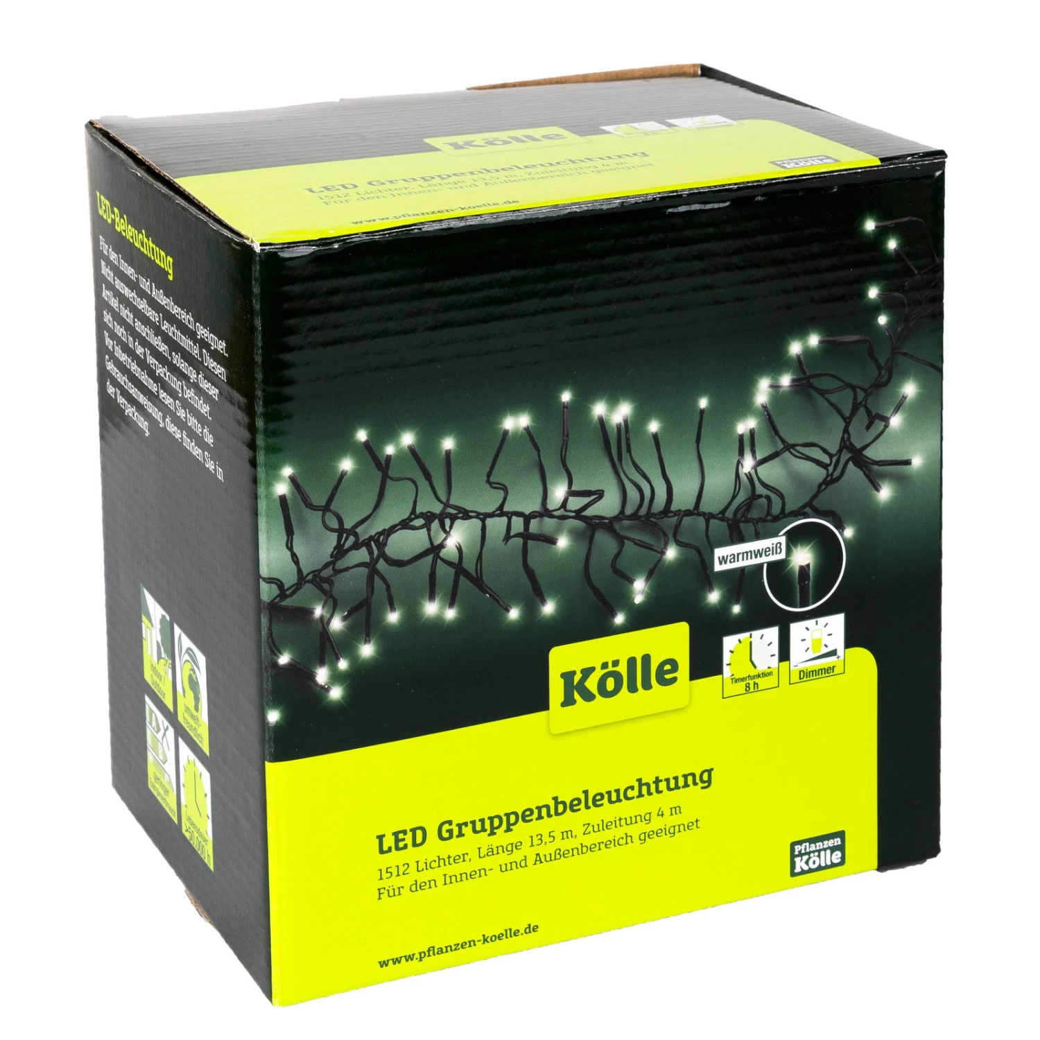 LED Lichterkette, Gruppenbeleuchtung, 1.512 Lichter, Warmweiß, 13,5 M 2 LED Lichterkette, Gruppenbeleuchtung, 1.512 Lichter, Warmweiß, 13,5 M – Bild 2