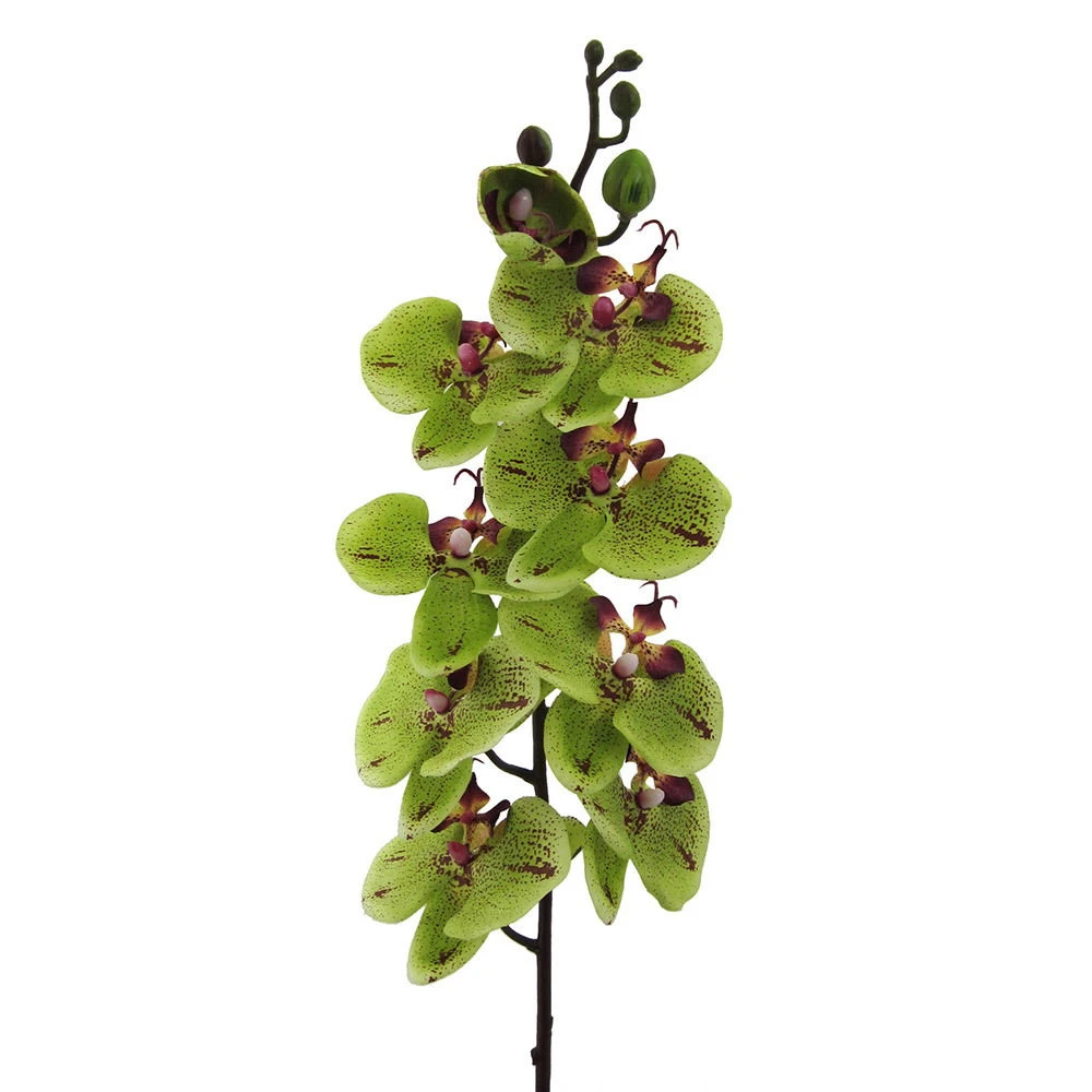 Kunstblume Orchideenzweig, Grün-rot, Ca. 98 Cm, 3 Stück 2 Kunstblume Orchideenzweig, Grün-rot, Ca. 98 Cm, 3 Stück – Bild 2