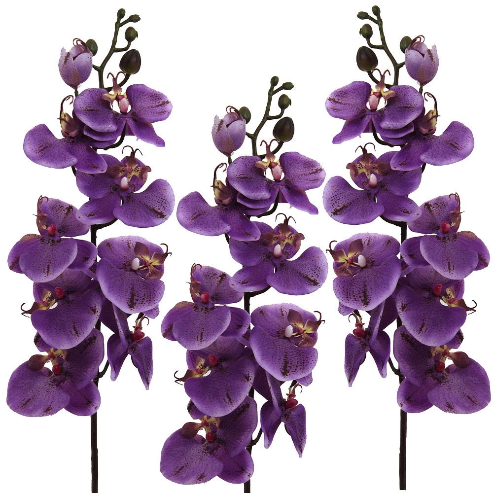 Kunstblume Orchideenzweig, Lila, Ca. 98 Cm, 3 Stück 1 Kunstblume Orchideenzweig, Lila, Ca. 98 Cm, 3 Stück