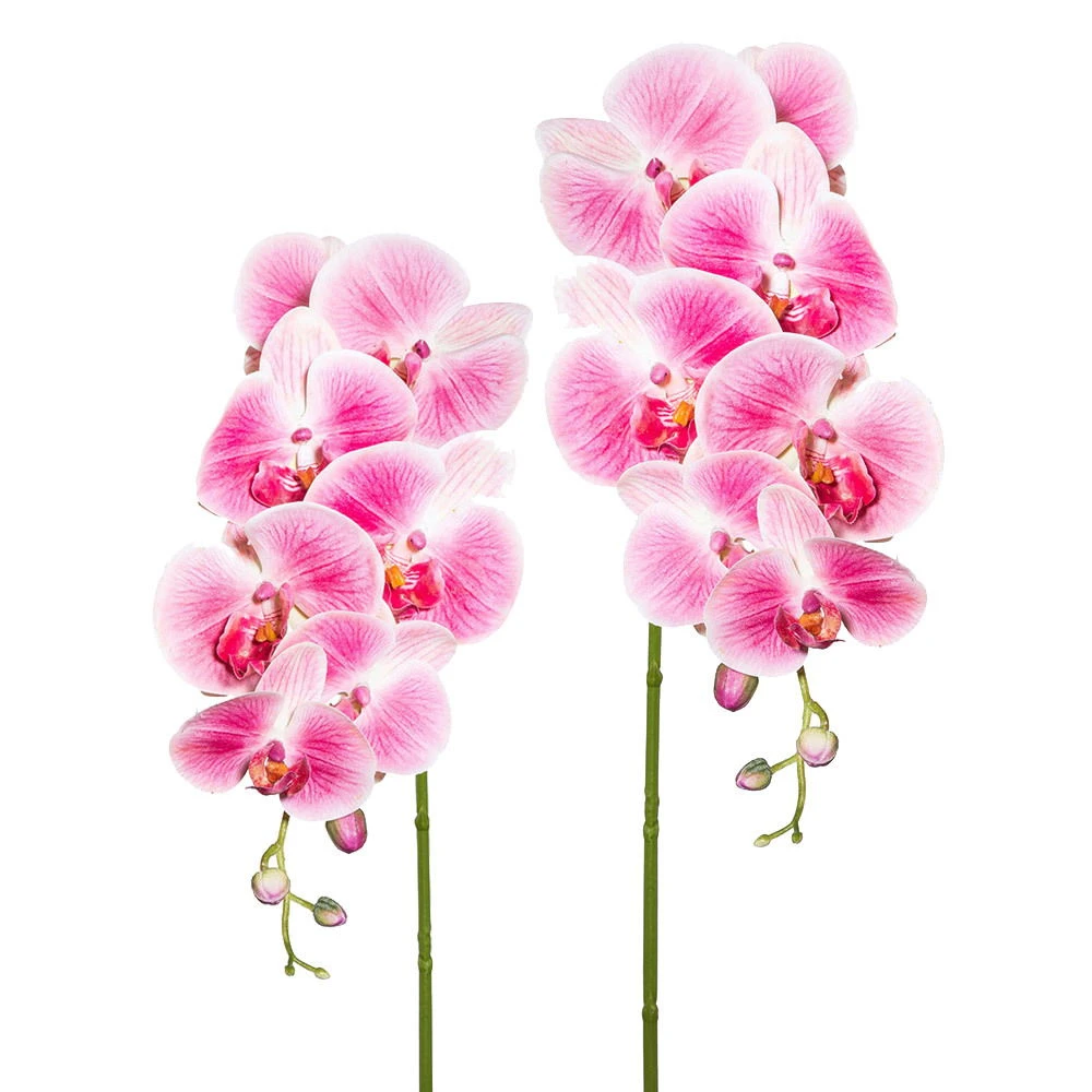Kunstpflanze Orchideenzweig, Dunkelrosa, Ca. 87 Cm, 2 Stück 1 Kunstpflanze Orchideenzweig, Dunkelrosa, Ca. 87 Cm, 2 Stück