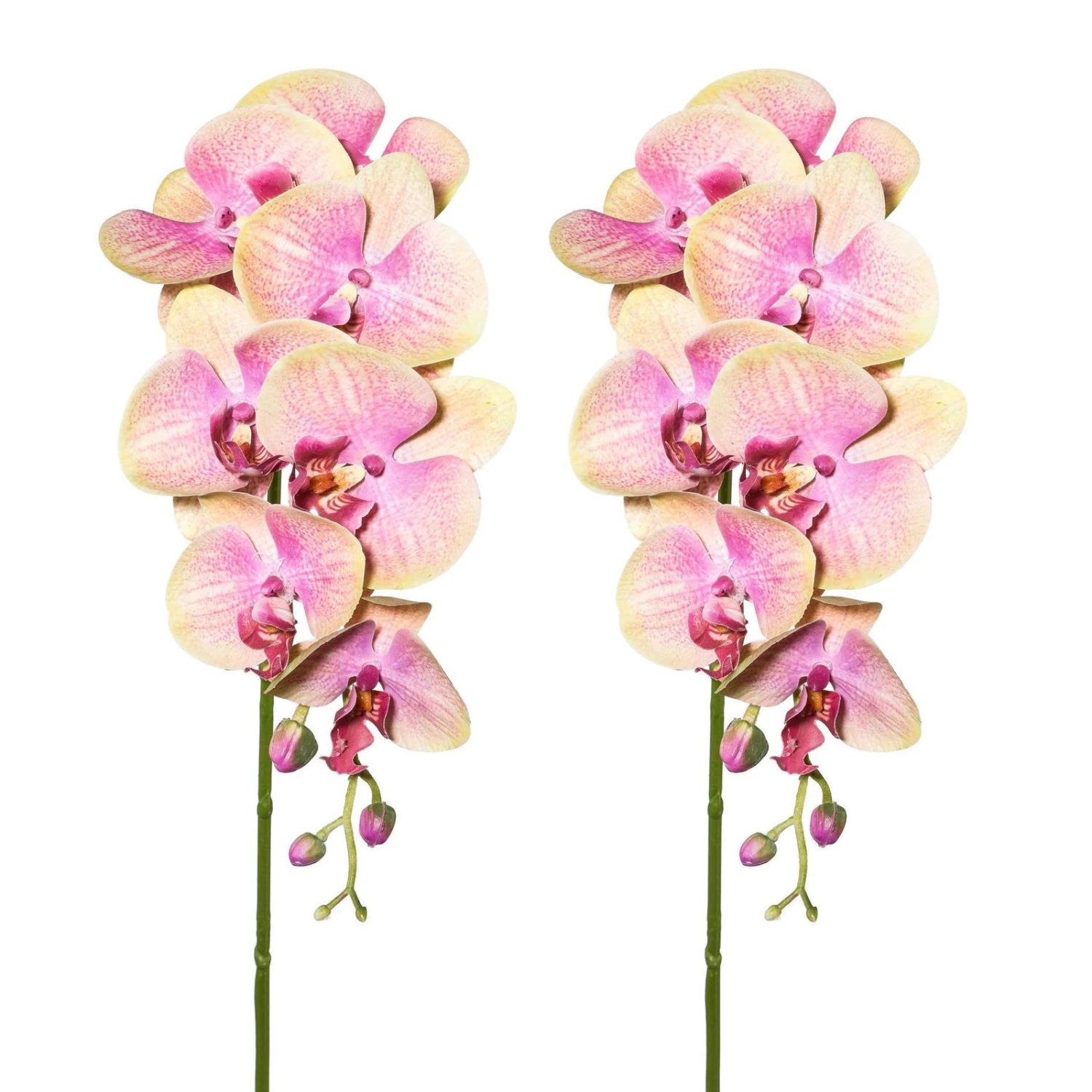 Kunstpflanze Orchideenzweig, Grünrosa, Ca. 87 Cm, 2 Stück 1 Kunstpflanze Orchideenzweig, Grünrosa, Ca. 87 Cm, 2 Stück