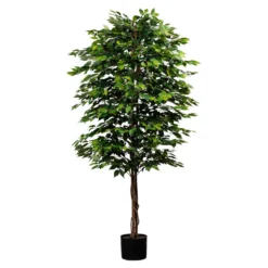 Künstlicher Ficus Benjamini, Birkenfeige, Grün, Ca. 210 Cm, Ca. 2.268 Blätter