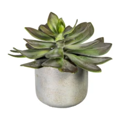 Kunstpflanze Echeveria XL, Grünrosa, Topf-Ø 11 Cm, Höhe Ca. 21 Cm