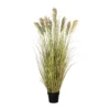 Kunstpflanze Rispenhirse, 9 Grashalme, Grünrosa, Topf-Ø 19 Cm, Höhe Ca. 150 Cm