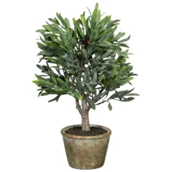 Künstliches Olivenbäumchen, 7 Früchte, Ca. 36 Cm, 11,5 X 8,5 Cm Paperpot