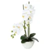Kunstpflanze Orchidee Phalaenopsis In Keramikschale, Weiß, Ca. 50 Cm