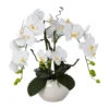 Kunstpflanze Phalaenopsis 'Real Touch', Weiß, Topf-Ø 18 Cm, Höhe Ca. 55 Cm