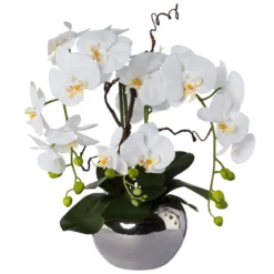 Phalaenopsis 'Real Touch', Weiß, Kunststoff