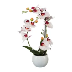 Keramiktopf Phalaenopsis 'Real Touch', Rosa, Topf-Ø 11,5 Cm, Höhe Ca. 42 Cm