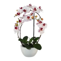Kunstpflanze Phalaenopsis 'Real Touch', Rosa, Topf-Ø 18 Cm, Höhe Ca. 52 Cm