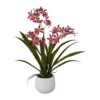 Kunstpflanze Gambia-Orchidee, Dunkelrosa, Topf-Ø 12 Cm, Höhe Ca. 50 Cm