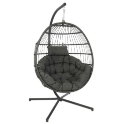 Hängesessel Meran, Kunstrattan, Alurahmen, Faltbar, 128 X 95 X 95 Cm