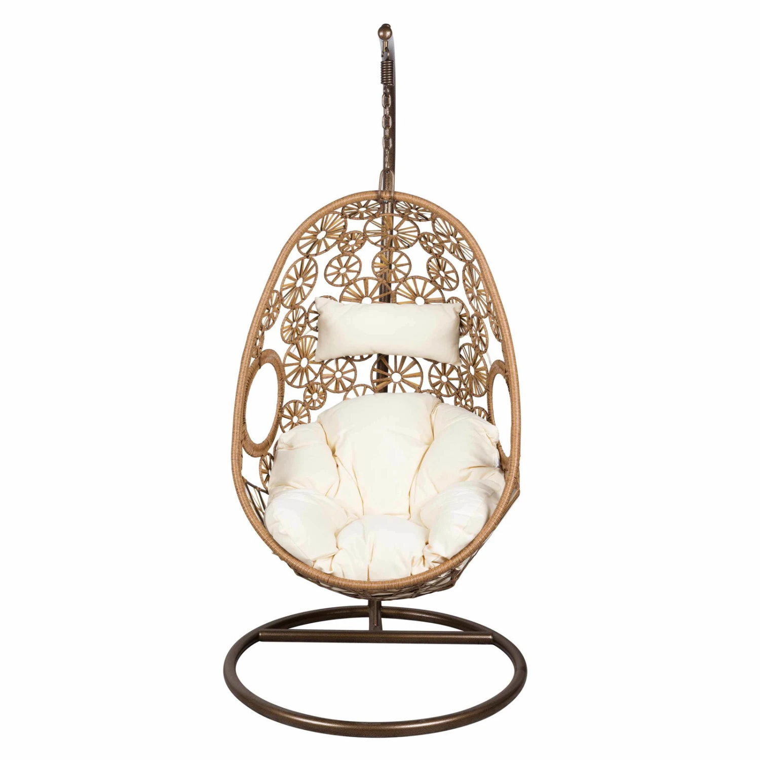 Hängesessel Rhodes, Natur, Inkl. Kissen, Handgewebt, 195 X 95 X 95 Cm 2 Hängesessel Rhodes, Natur, Inkl. Kissen, Handgewebt, 195 X 95 X 95 Cm – Bild 2