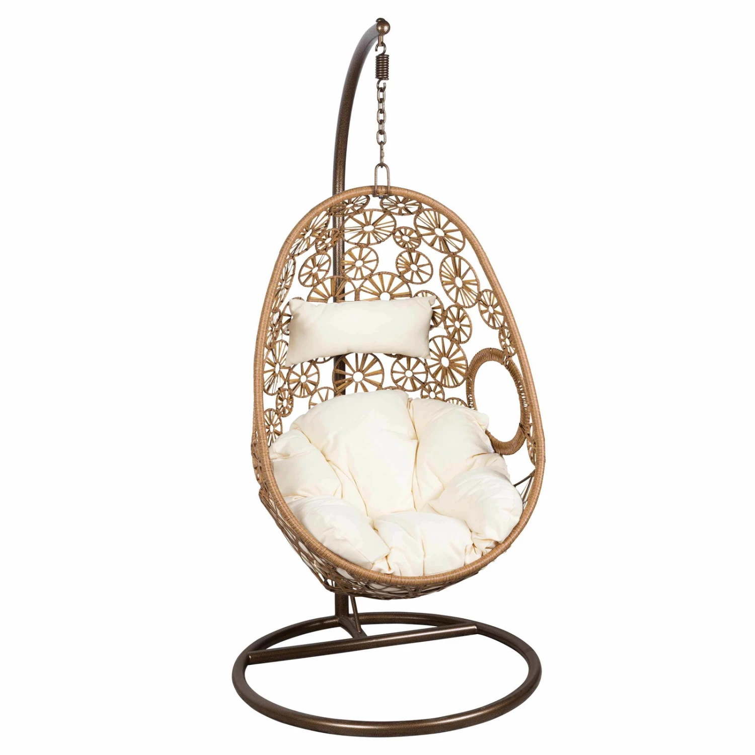 Hängesessel Rhodes, Natur, Inkl. Kissen, Handgewebt, 195 X 95 X 95 Cm 1 Hängesessel Rhodes, Natur, Inkl. Kissen, Handgewebt, 195 X 95 X 95 Cm