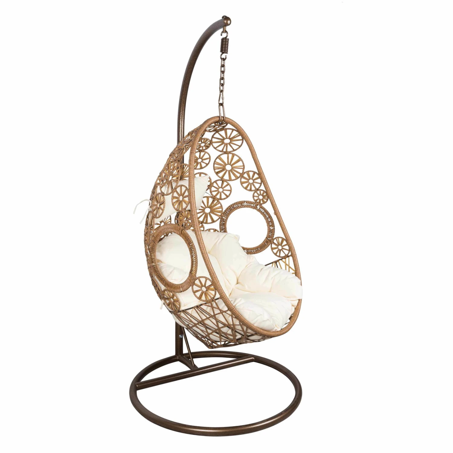 Hängesessel Rhodes, Natur, Inkl. Kissen, Handgewebt, 195 X 95 X 95 Cm 3 Hängesessel Rhodes, Natur, Inkl. Kissen, Handgewebt, 195 X 95 X 95 Cm – Bild 3