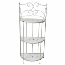 Mosaik-Regal Lille, Hellgrau, Lavendel-Mosaikfliesen, Ca. 28 X 53 X 126 Cm