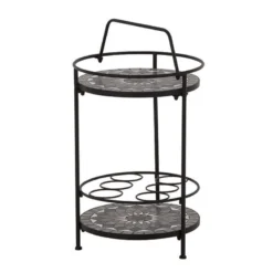 Siena Garden Serviertisch, Como, Matt Schwarz, Ca. 71 X 70 X 35 Cm