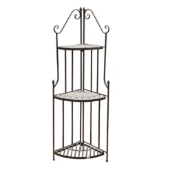 Siena Garden Eckregal, Como, Matt Schwarz, Ca. 141,5 X 36 X 36 Cm