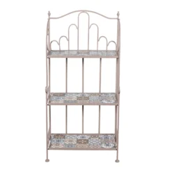 Mosaik-Wandregal 'Toulouse', Braungrau, Stahl, Naturstein, Ca. 30,5 X 57 X 118 Cm -Deutschland Garten Schatten Verkaufs-Shop 3910302586 Mosaik Wandregal Toulouse braungrau 5 88912