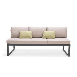 Dining-Bank 'Jimmy', 3-Sitzer, Grau, Ca. 191 X 89 X 75 Cm