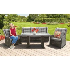 Kölle Geflecht-Sessel 'Heidelberg' Rattanbraun, Verstellbar, Inkl. Auflage -Deutschland Garten Schatten Verkaufs-Shop 3910405797 3950100890 3950100887 3950100829 Heidelberg 64437