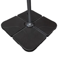 Doppler 4er-Set Bodenplatten, Befüllbar Bis 25 Kg, 50 X 50 X 7 Cm