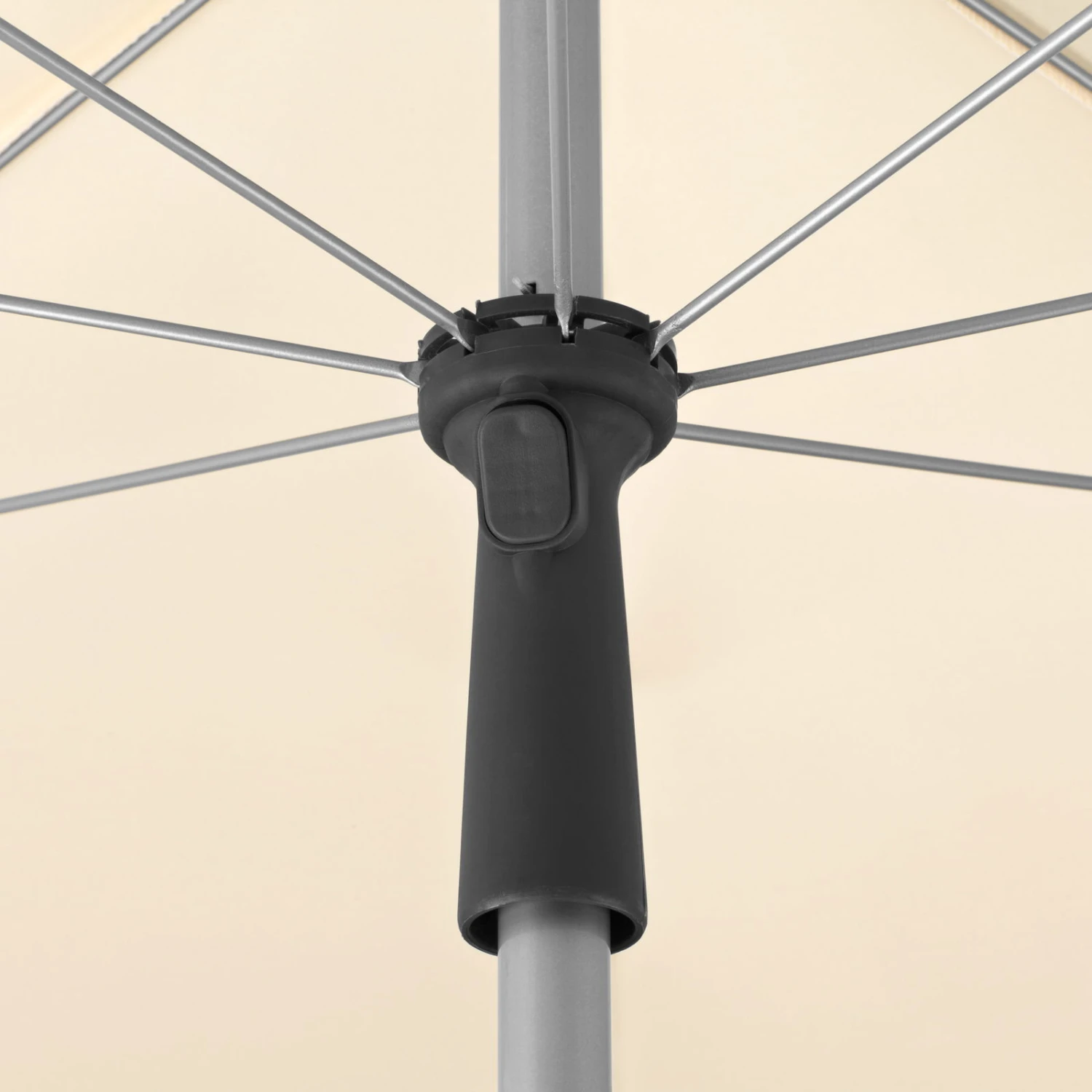 Mittelstockschirm 'Locarno', Ø 200 Cm, Natur 6 Mittelstockschirm 'Locarno', Ø 200 Cm, Natur – Bild 6