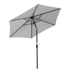 Mittelstockschirm 'Bilbao', Ø Ca. 220 Cm -Deutschland Garten Schatten Verkaufs-Shop 3910503139 Sonnenschirm Bilbao silbergrau 3 90406