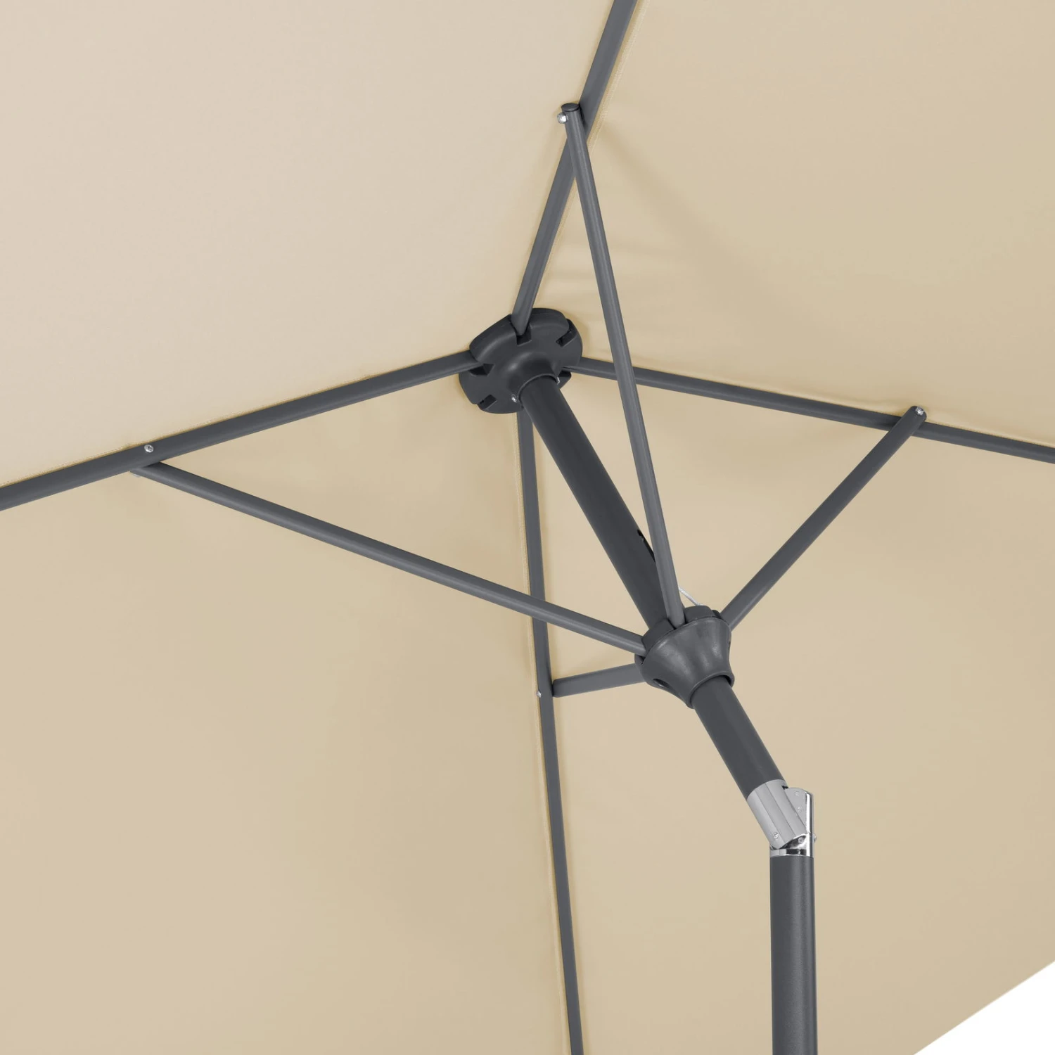 Mittelstockschirm 'Bilbao', Ca. 210 X 130 Cm, Natur 6 Mittelstockschirm 'Bilbao', Ca. 210 X 130 Cm, Natur – Bild 6