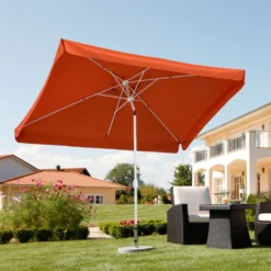 Mittelstockschirm 'Oslo', Terrakotta, Ca. 300 X 200 Cm