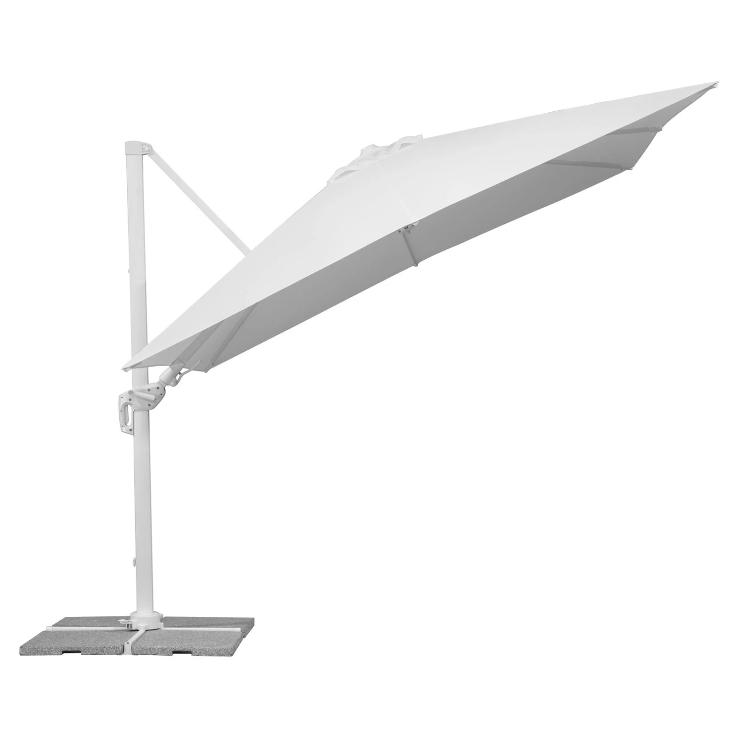 Pendelschirm 'Rhodos Twist Bianco', Ca. 300 X 300 Cm, Weiss 3 Pendelschirm 'Rhodos Twist Bianco', Ca. 300 X 300 Cm, Weiss – Bild 3