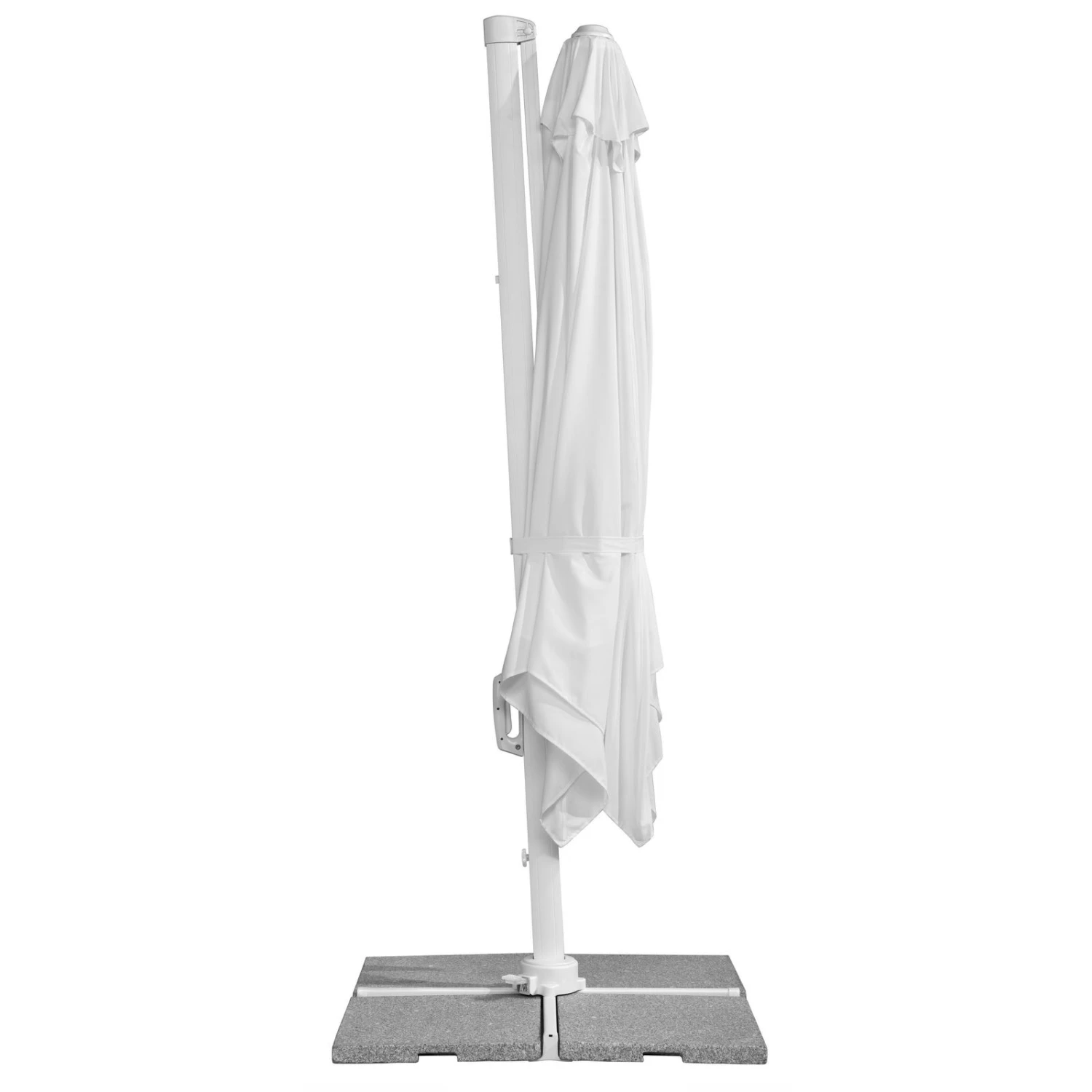 Pendelschirm 'Rhodos Twist Bianco', Ca. 300 X 300 Cm, Weiss 6 Pendelschirm 'Rhodos Twist Bianco', Ca. 300 X 300 Cm, Weiss – Bild 6