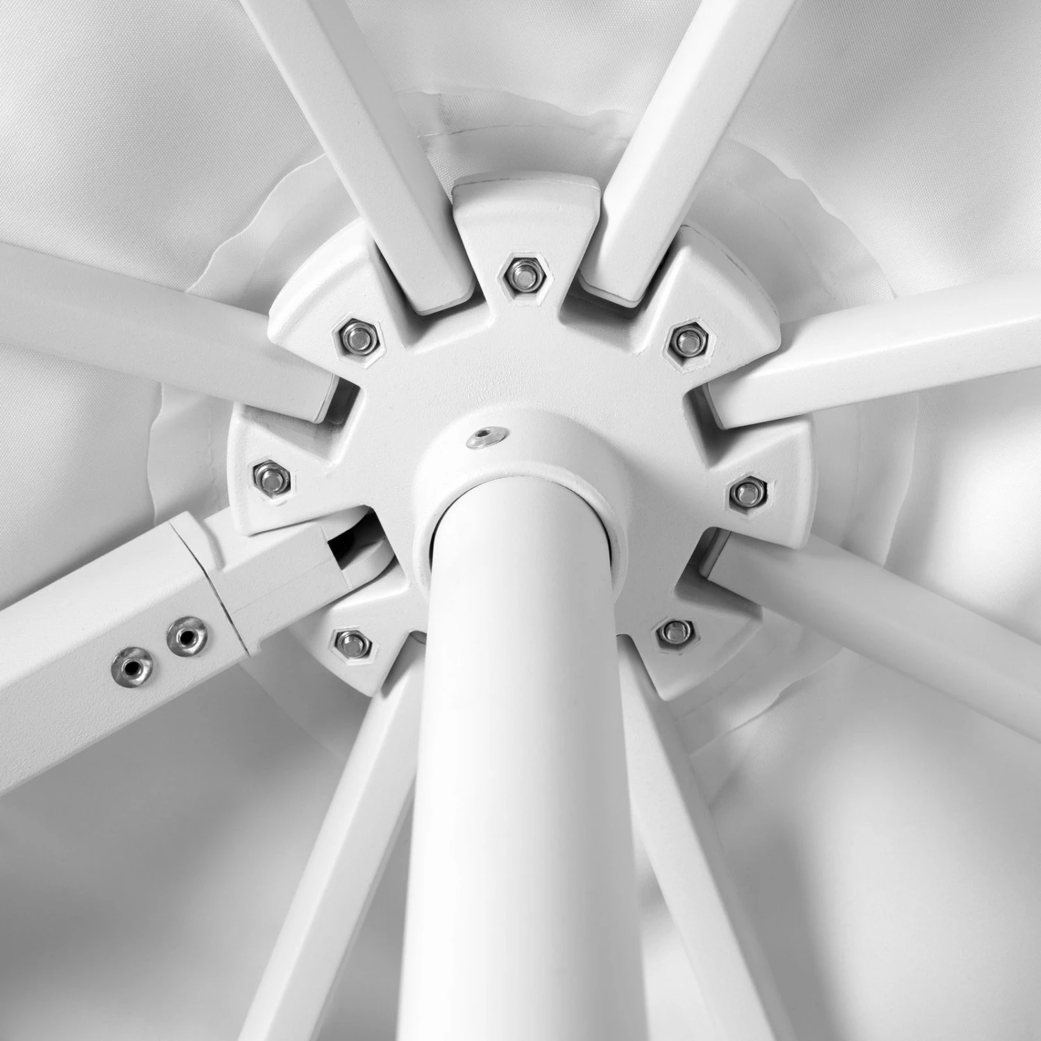 Pendelschirm 'Rhodos Twist Bianco', Ca. 300 X 300 Cm, Weiss 9 Pendelschirm 'Rhodos Twist Bianco', Ca. 300 X 300 Cm, Weiss – Bild 9