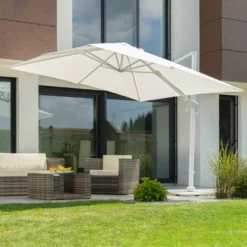 Pendelschirm 'Rhodos Twist Bianco', Ca. 300 X 300 Cm, Weiss 26 Pendelschirm 'Rhodos Twist Bianco', Ca. 300 X 300 Cm, Weiss -Deutschland Garten Schatten Verkaufs-Shop 3910503194 Sonnenschirm Rhodos Twist Bianco weiss 5 90634