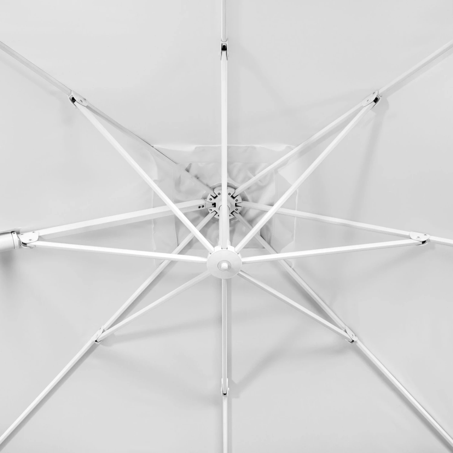 Pendelschirm 'Rhodos Twist Bianco', Ca. 300 X 300 Cm, Weiss 12 Pendelschirm 'Rhodos Twist Bianco', Ca. 300 X 300 Cm, Weiss – Bild 12