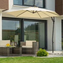 Pendelschirm 'Genua', Ø Ca. 300 Cm, Natur 16 Pendelschirm 'Genua', Ø Ca. 300 Cm, Natur -Deutschland Garten Schatten Verkaufs-Shop 3910503207 Ampelschirm Genua natur 4 90685